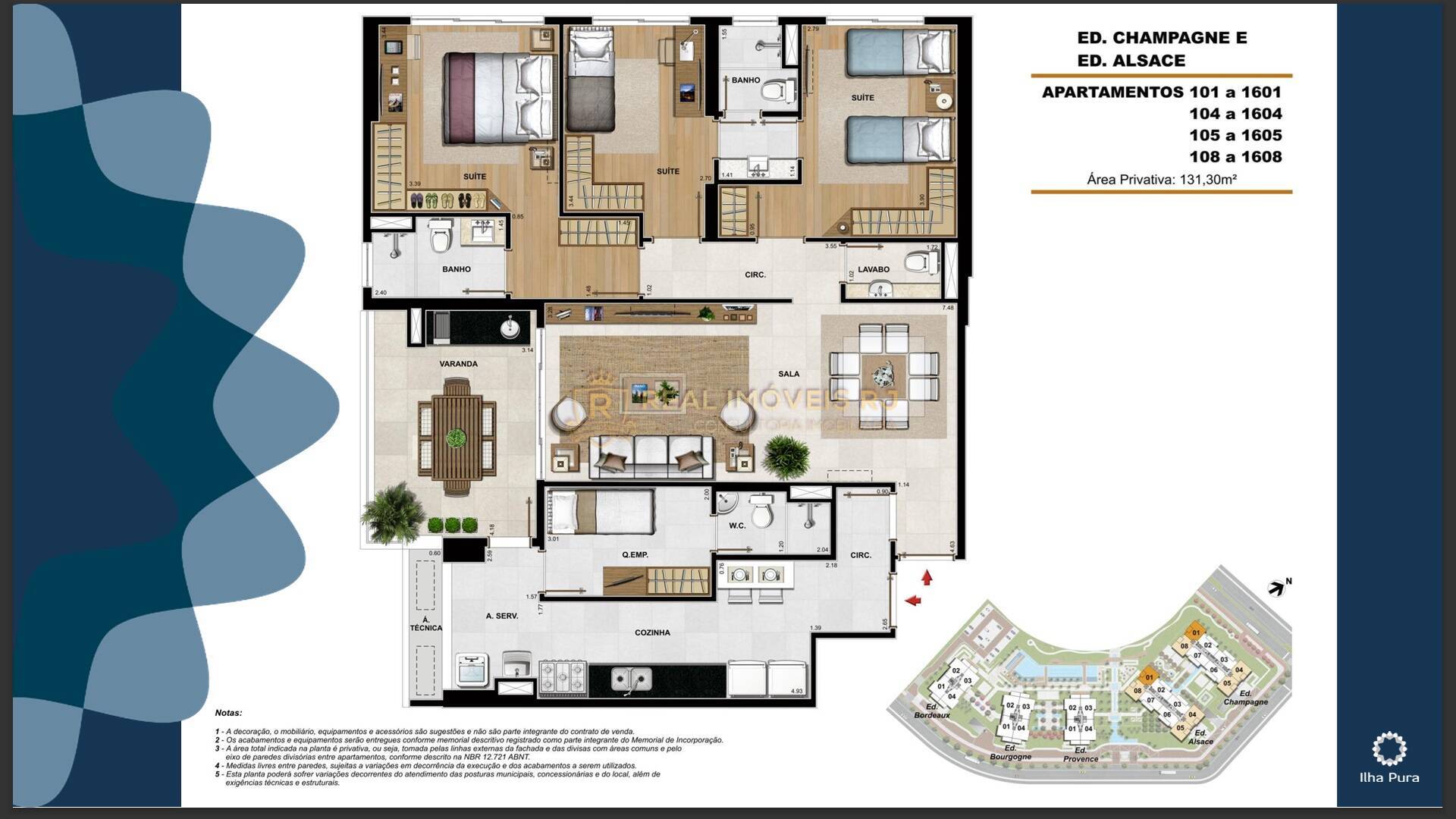 Apartamento à venda com 4 quartos, 131m² - Foto 2